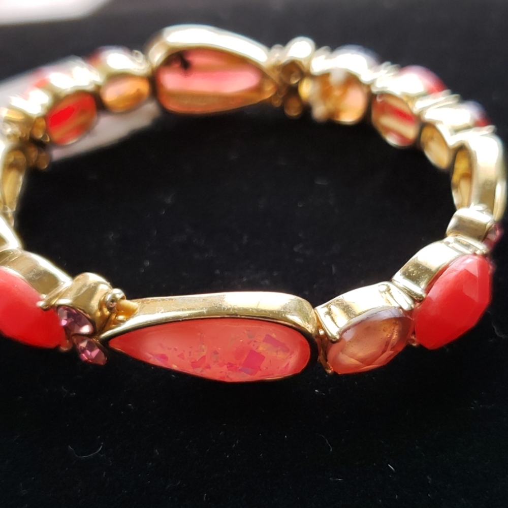Klein orange stretch bracelet